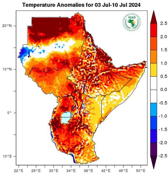 Temperature forecast (Anomalies)