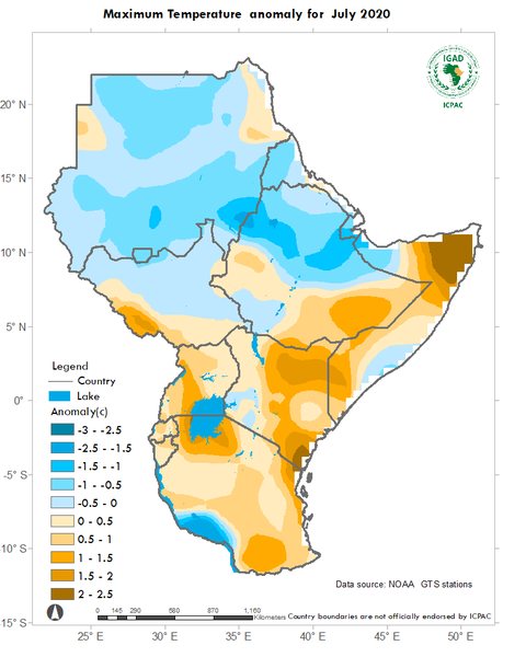 Maximum Temperature anomalies