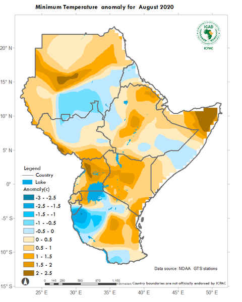 Minimum Temperature anomalies