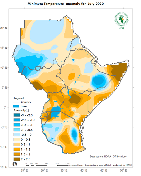 Minimum Temperature anomalies