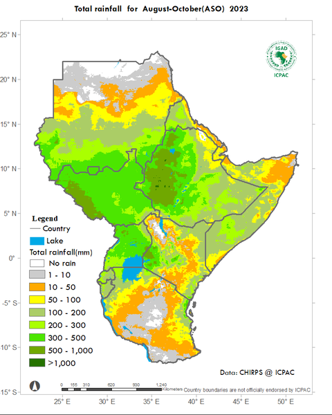 Recent rainfall totals