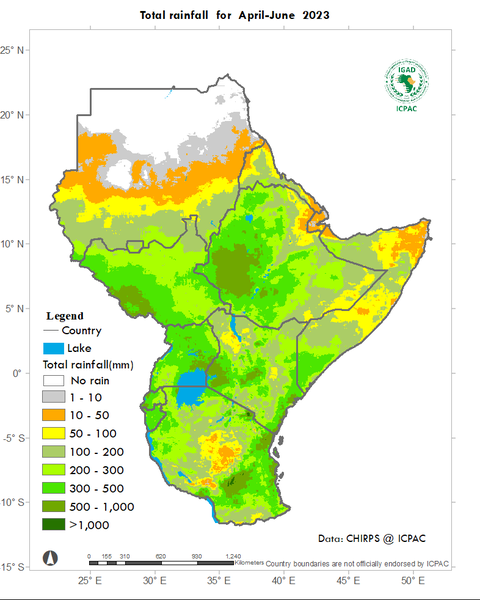 Recent rainfall totals