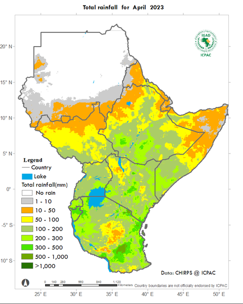 Recent rainfall totals