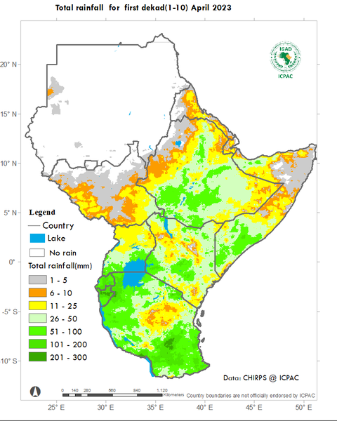 Recent rainfall totals