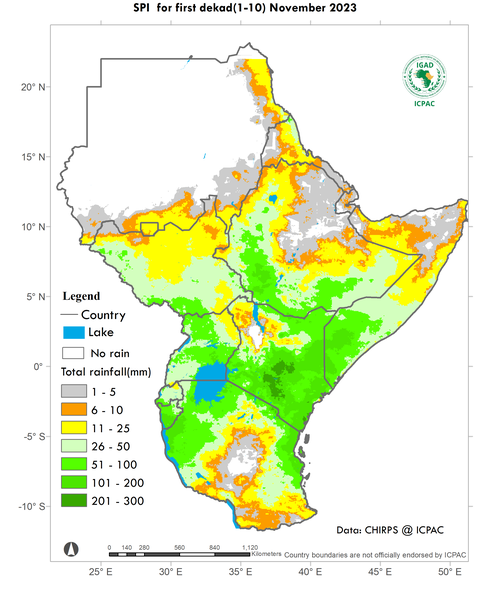 Recent rainfall totals