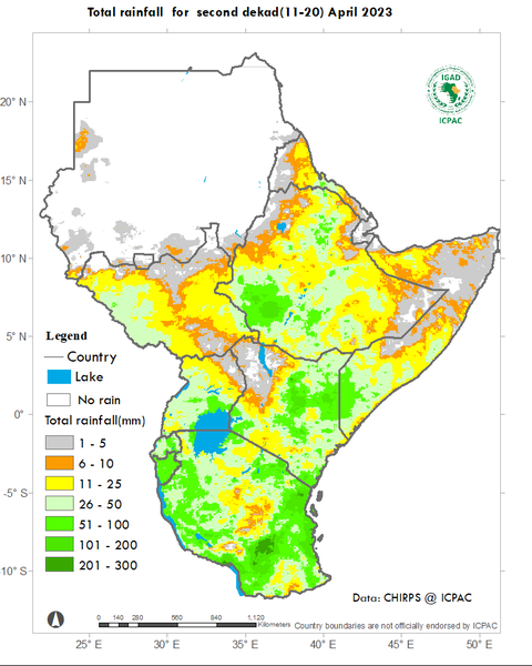 Recent rainfall totals