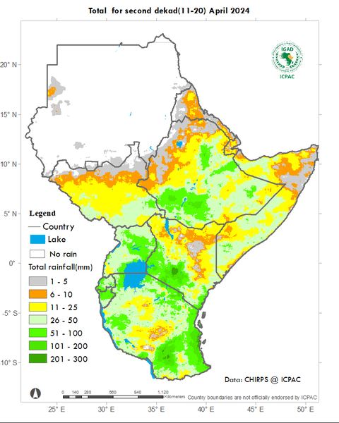 Recent rainfall totals