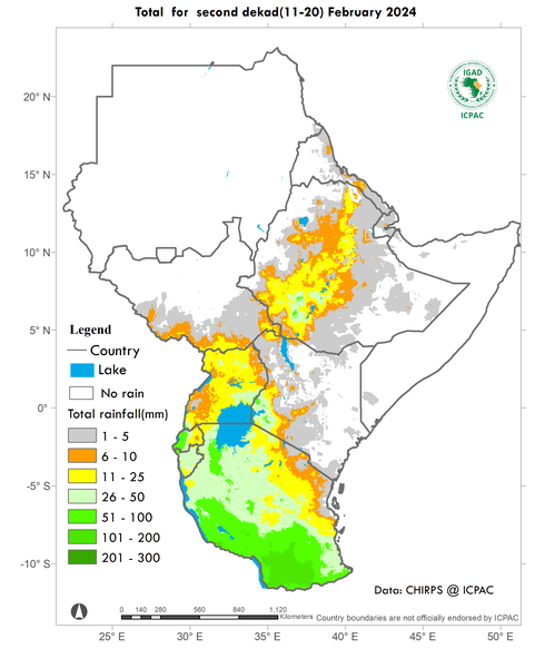 Recent rainfall totals