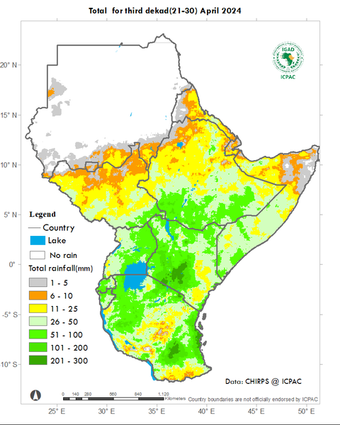 Recent rainfall totals