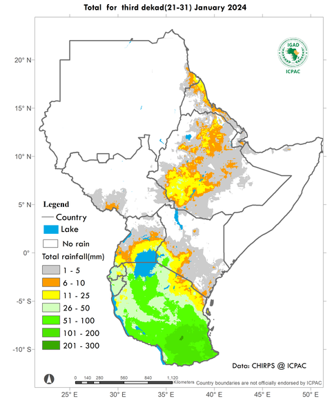 Recent rainfall totals