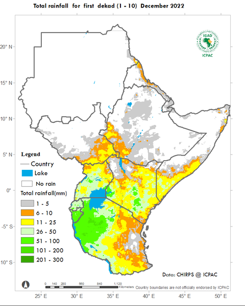 Recent rainfall totals