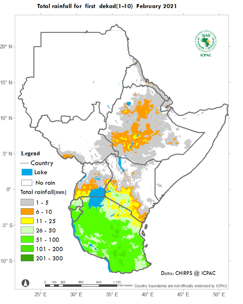 Recent rainfall totals