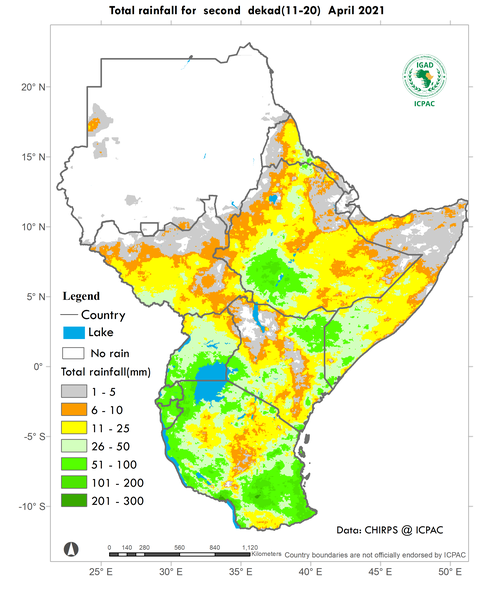 Recent rainfall totals