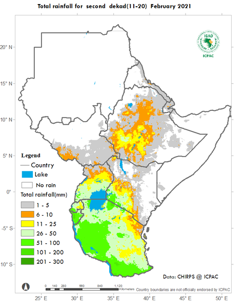 Recent rainfall totals