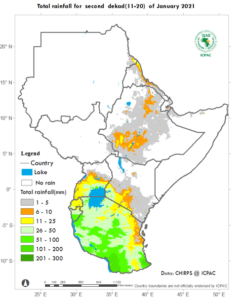 Recent rainfall totals