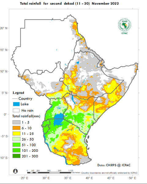 Recent rainfall totals