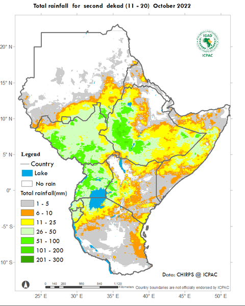 Recent rainfall totals