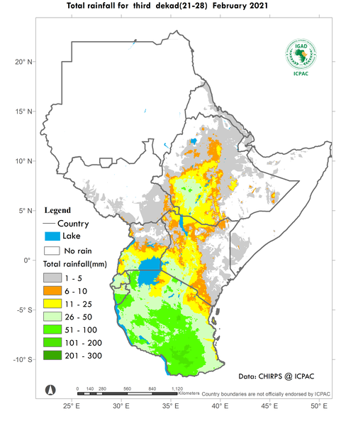 Recent rainfall totals