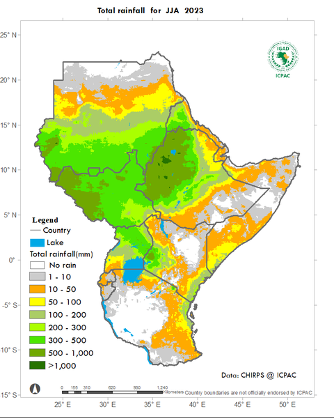 Recent rainfall totals