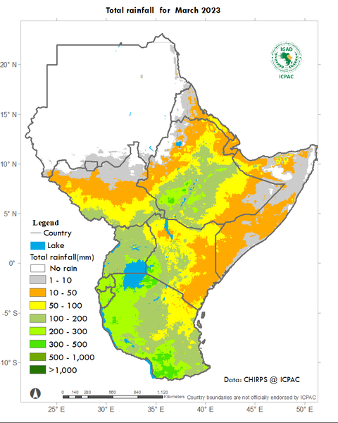 Recent rainfall totals