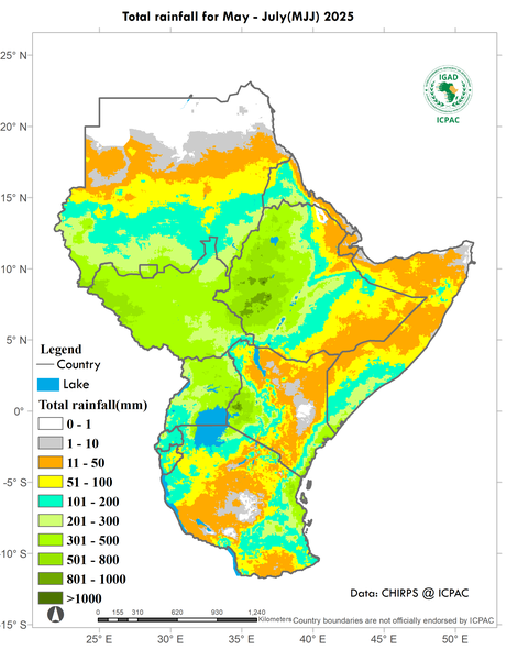 Recent rainfall totals