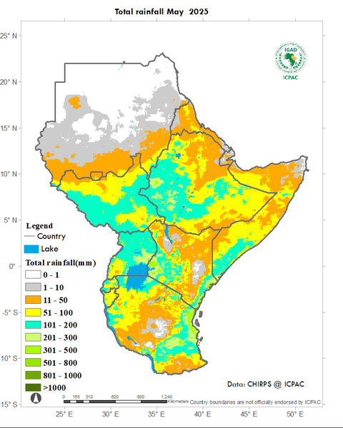 Recent rainfall totals