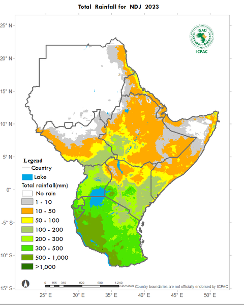 Recent rainfall totals