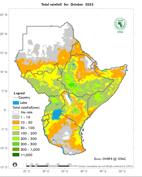 Recent rainfall totals