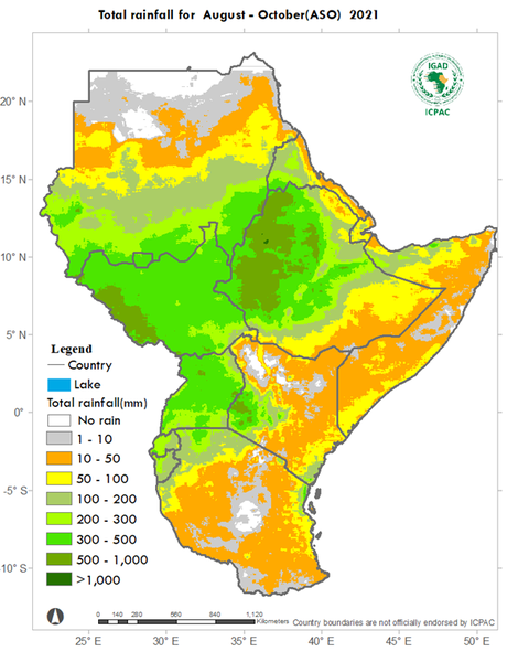 Recent rainfall totals