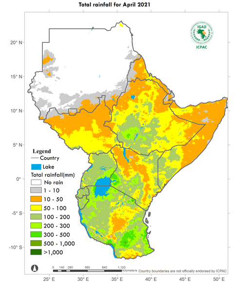 Recent rainfall totals