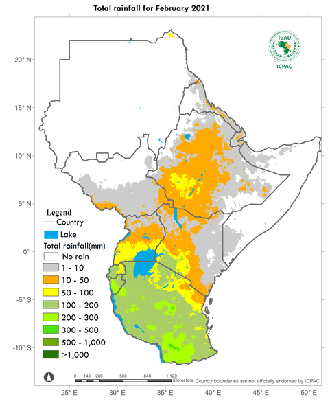 Recent rainfall totals