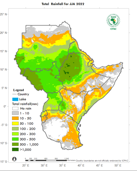 Recent rainfall totals