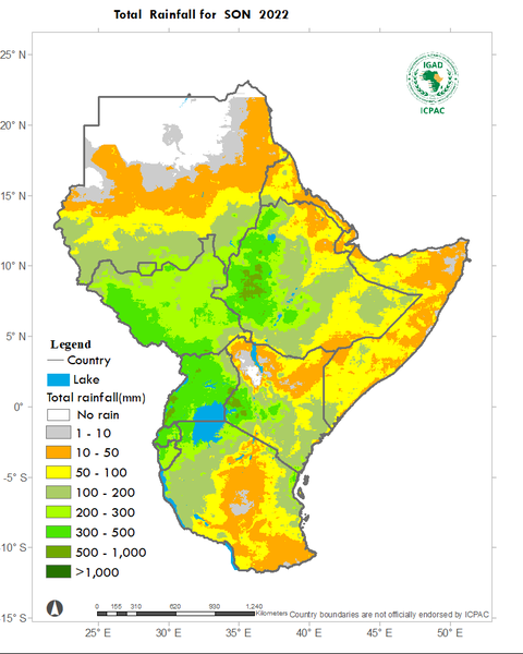 Recent rainfall totals