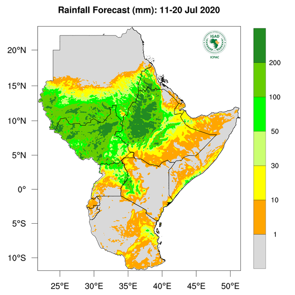 Rainfall forecast (Total mm)