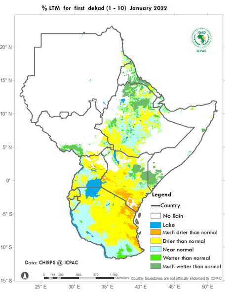 Recent rainfall anomalies