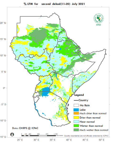 Recent rainfall anomalies