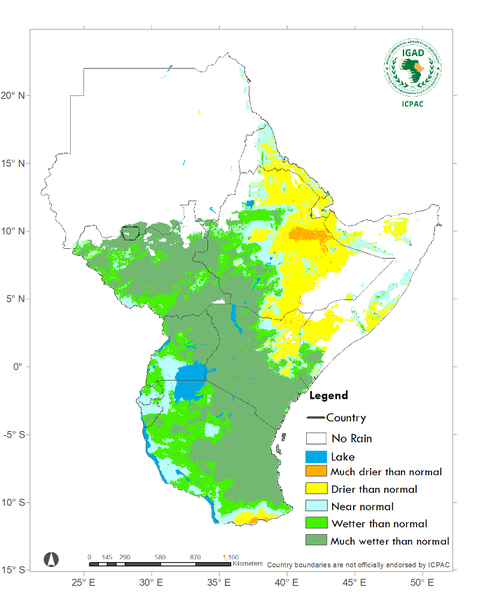 Recent rainfall anomalies