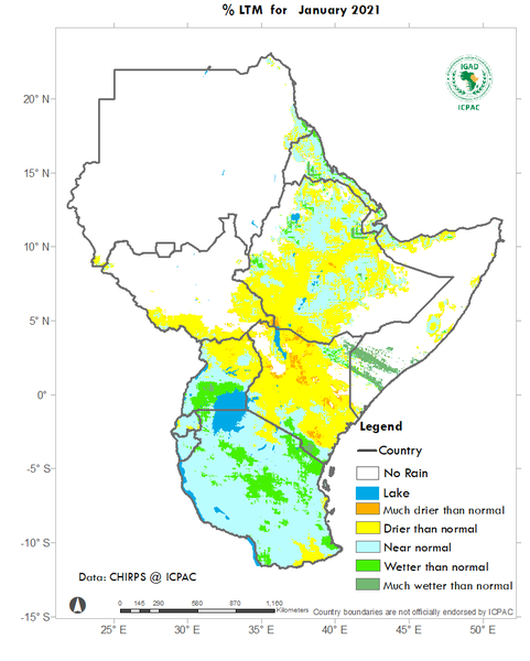 Recent rainfall anomalies