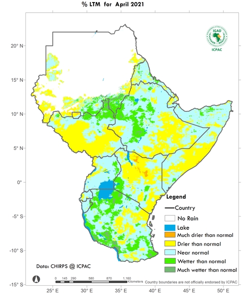 Recent rainfall anomalies