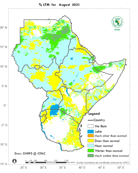 Recent rainfall anomalies