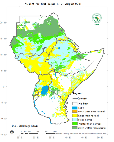 Recent rainfall anomalies