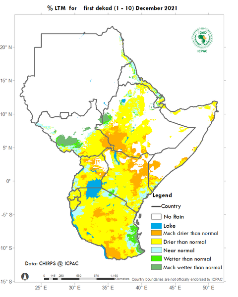 Recent rainfall anomalies