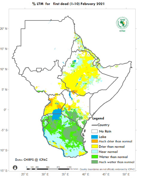 Recent rainfall anomalies