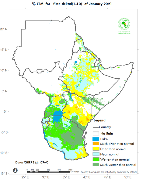 Recent rainfall anomalies