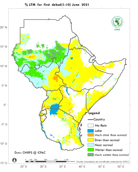 Recent rainfall anomalies