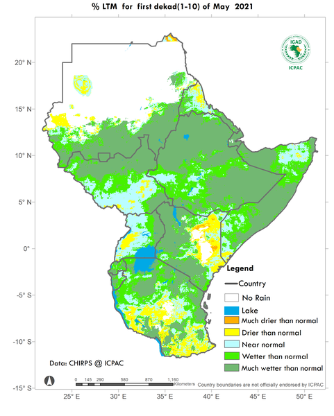 Recent rainfall anomalies