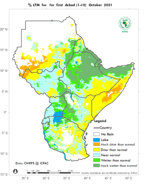 Recent rainfall anomalies