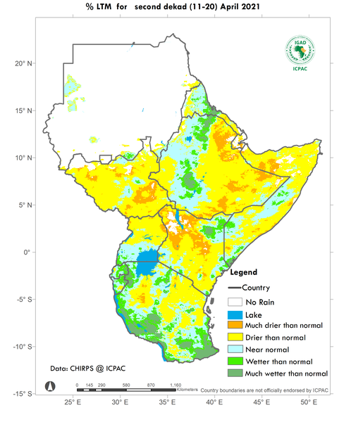 Recent rainfall anomalies