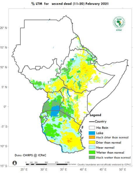 Recent rainfall anomalies