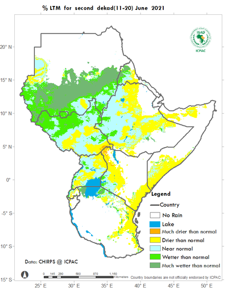 Recent rainfall anomalies